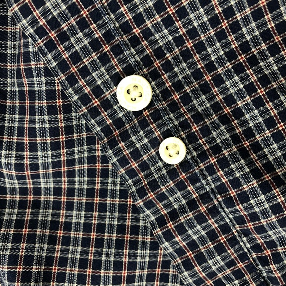 Nautica Blue & Red Short Sleeve Button Down Shirt - Picture 6 of 6